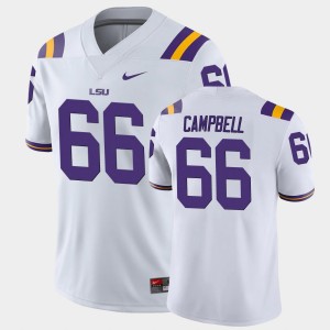 Men's Will Campbell White LSU Tigers #66 Game Jersey 337226-574