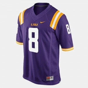 Men's Zach Mettenberger Purple LSU Tigers #8 College Football Jersey 135354-225