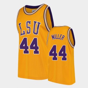 Men's Adam Miller Gold LSU Tigers #44 College Basketball 2021 Transfer Home Jersey 284951-765