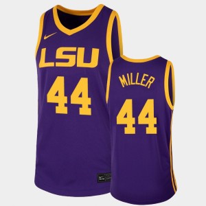 Men's Adam Miller Purple LSU Tigers #44 College Basketball 2021 Transfer Away Jersey 487721-206