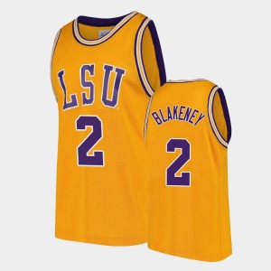Men's Antonio Blakeney Gold LSU Tigers #2 College Basketball Jersey 961940-394