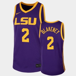 Men's Antonio Blakeney Purple LSU Tigers #2 College Basketball Jersey 532304-670