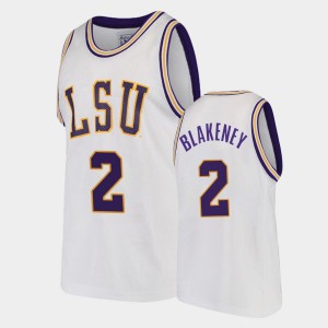 Men's Antonio Blakeney White LSU Tigers #2 College Basketball Jersey 316623-780