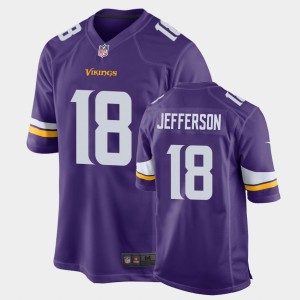 Men's Justin Jefferson Purple LSU Tigers #18 2020 NFL Draft Game Jersey 729023-408