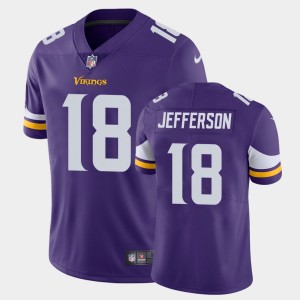 Men's Justin Jefferson Purple LSU Tigers #18 2020 NFL Draft Vapor Limited Jersey 403312-521