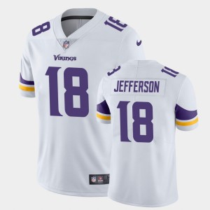 Men's Justin Jefferson White LSU Tigers #18 2020 NFL Draft Vapor Limited Jersey 323168-258
