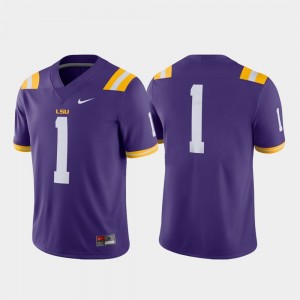 Men's Purple LSU Tigers #1 Game College Football Jersey 351278-938