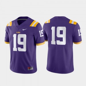 Men's Purple LSU Tigers #19 Game Jersey 793367-357