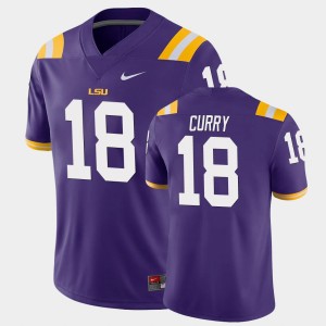 Men's Chris Curry Purple LSU Tigers #18 Game College Football Jersey 591852-947