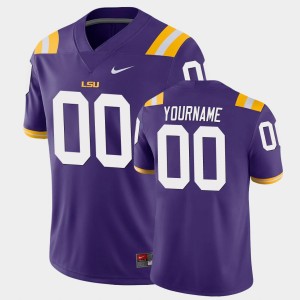 Men's Custom Purple LSU Tigers #00 Game College Football Jersey 929626-268