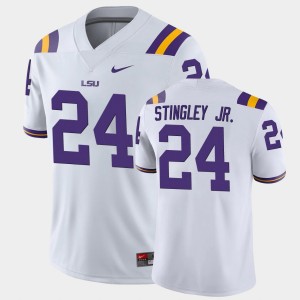 Men's Derek Stingley Jr. White LSU Tigers #24 College Football Game Jersey 529396-875