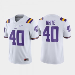 Men's Devin White White LSU Tigers #40 Game Football Jersey 770815-563
