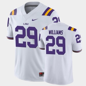 Men's Greedy Williams White LSU Tigers #29 College Football Game Jersey 635664-471