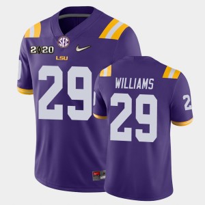 Men's Greedy Williams Purple LSU Tigers #29 Game 2020 Football Jersey 993718-487