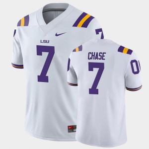 Men's Ja'Marr Chase White LSU Tigers #7 Game College Football Jersey 654068-449