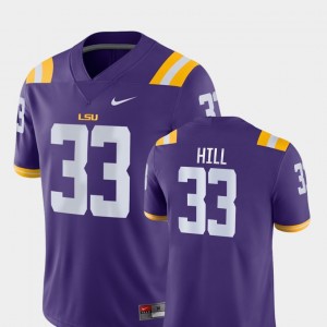 Men's Jeremy Hill Purple LSU Tigers #33 Game College Football Jersey 621809-586