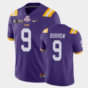 Men's Joe Burrow Purple LSU Tigers #9 Game 2020 National Champions Jersey 825321-108
