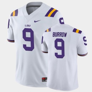 Men's Joe Burrow White LSU Tigers #9 Game College Football Jersey 566370-350