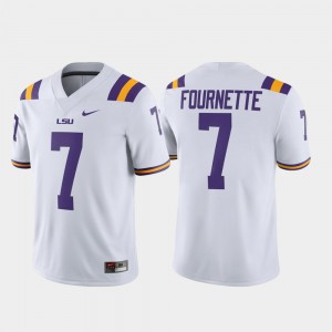 Men's Leonard Fournette White LSU Tigers #7 Game Alumni Player Jersey 716520-158