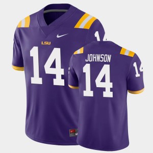 Men's Max Johnson Purple LSU Tigers #14 Game College Football Jersey 368058-179