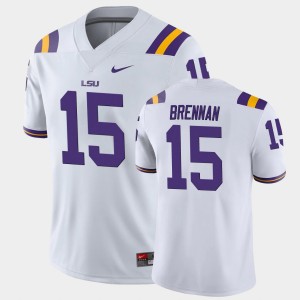Men's Myles Brennan White LSU Tigers #15 College Football Game Jersey 826475-286