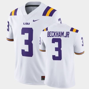 Men's Odell Beckham Jr. White LSU Tigers #3 Game College Football Jersey 327424-449