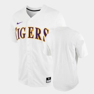 Men's White LSU Tigers Replica Baseball Jersey 678688-424