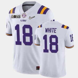 Men's Tre'Davious White White LSU Tigers #18 Game 2020 Football Jersey 962333-831