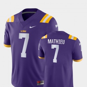 Men's Tyrann Mathieu Purple LSU Tigers #7 Game College Football Jersey 612215-179