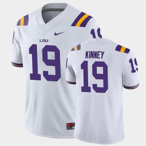 Men's Walker Kinney White LSU Tigers #19 College Football Game Jersey 618683-693