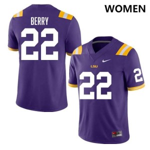 Women's Harlem Berry Purple LSU Tigers #22 College Football University Jersey 835630-541