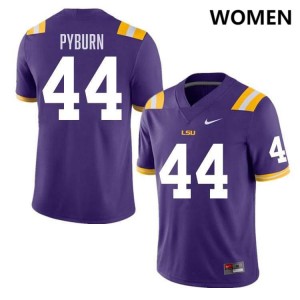 Women's Jack Pyburn Purple LSU Tigers #44 College Football Game Jersey 893051-757