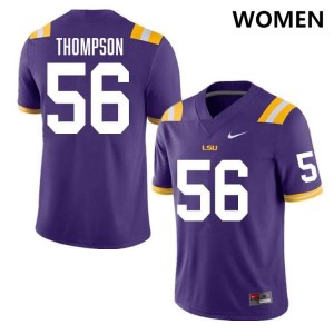 Women's Josh Thompson Purple LSU Tigers #56 College Football NCAA Jersey 345698-275