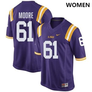 Women's Braelin Moore Purple LSU Tigers #61 College Football Official Jersey 749149-429