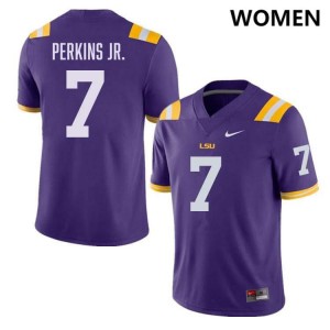 Women's Harold Perkins Jr. Purple LSU Tigers #7 College Football Limited Jersey 313058-822