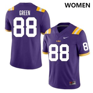 Women's Donovan Green Purple LSU Tigers #88 College Football Official Jersey 429269-286