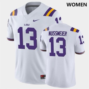 Women's Garrett Nussmeier White LSU Tigers #13 College Football Limited Jersey 827829-552