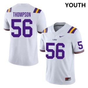 Youth Josh Thompson White LSU Tigers #56 College Football Game Jersey 997405-387