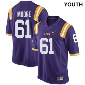 Youth Braelin Moore Purple LSU Tigers #61 College Football NCAA Jersey 235730-225