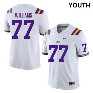 Youth Ory Williams White LSU Tigers #77 College Football Alumni Jersey 317110-661