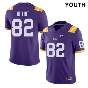Youth Kylan Billiot Purple LSU Tigers #82 College Football 2024-25 Jersey 834353-995