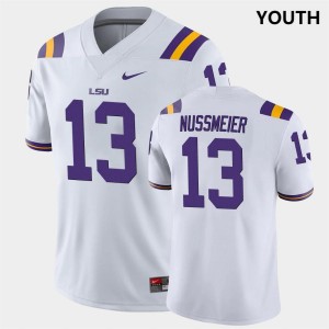 Youth Garrett Nussmeier White LSU Tigers #13 College Football High School Jersey 611146-891