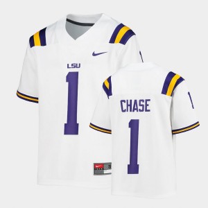 Youth Ja'Marr Chase White LSU Tigers #1 College Football Alumni Jersey 807002-607