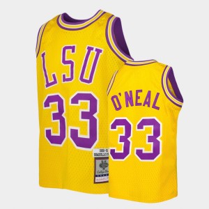 Youth Shaquille O'Neal Gold LSU Tigers #33 Replica Jersey 773774-688